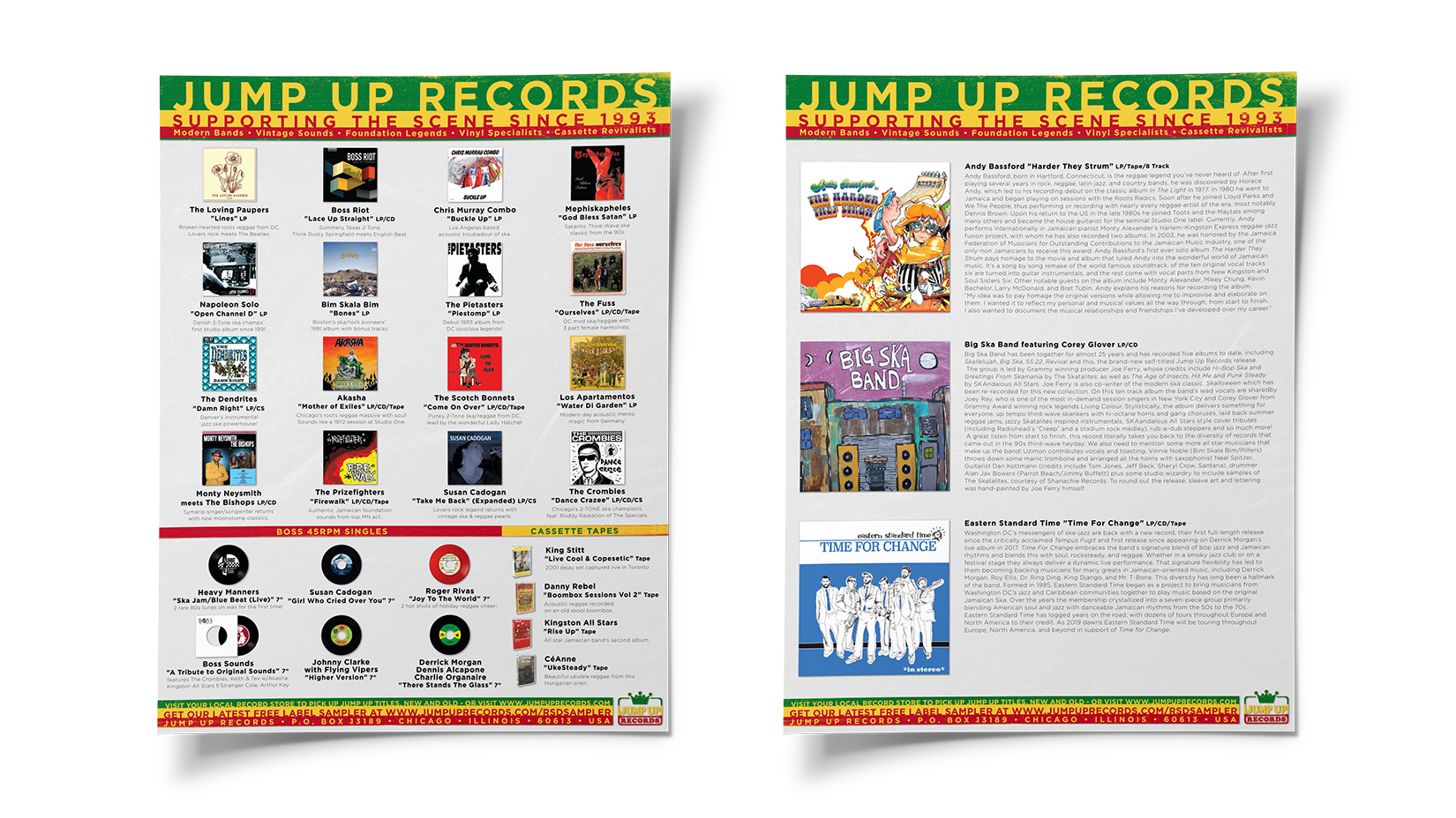 Jump Up Records 2019 Catalog Flyer