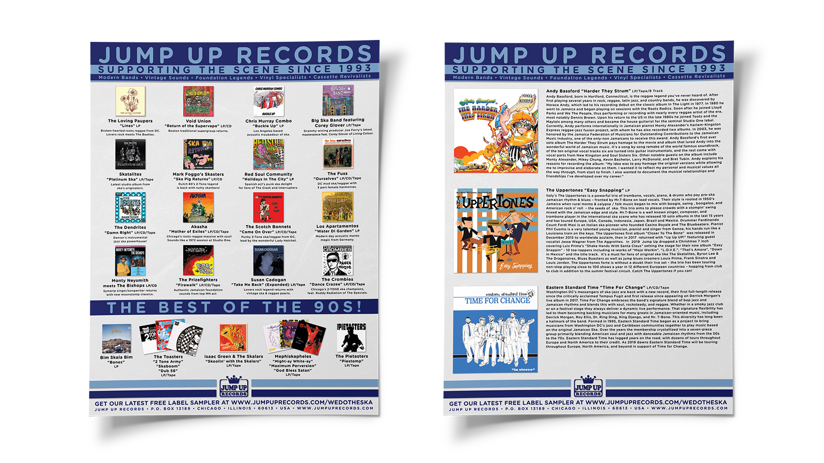 Jump Up Records 2020 Catalog Flyer