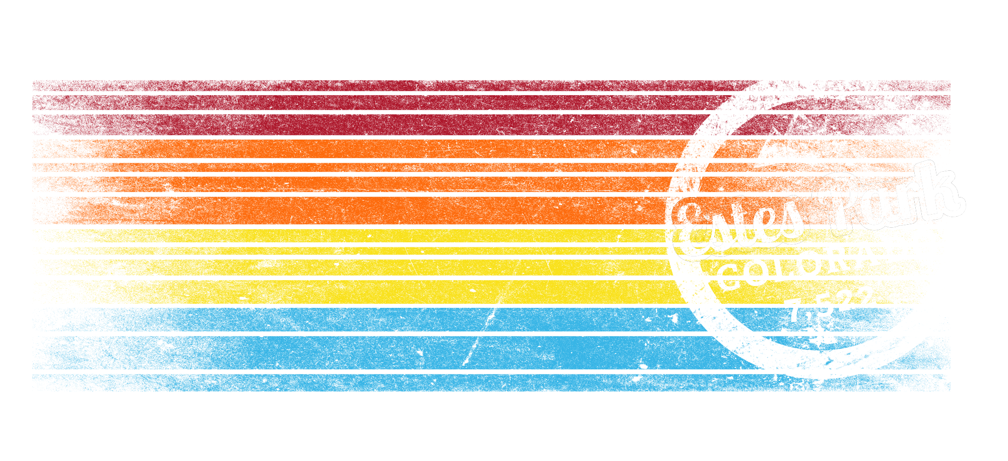 Grunge Stripes & Circle Screen Print Design