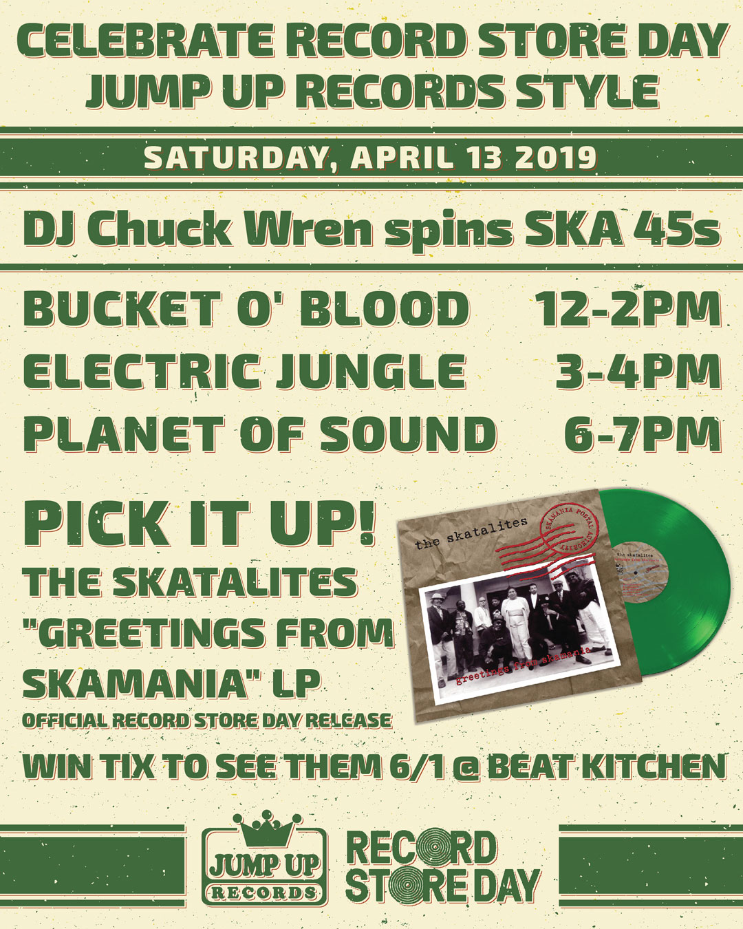 Jump Up Records Record Store Day 2019 Flyer