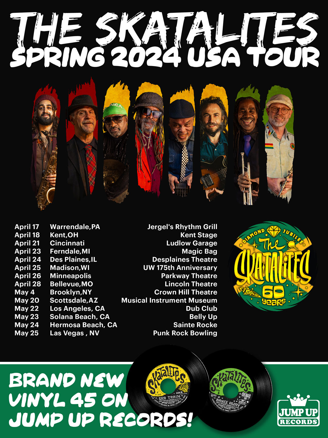 The Skatalites Spring 2024 Tour Flyer