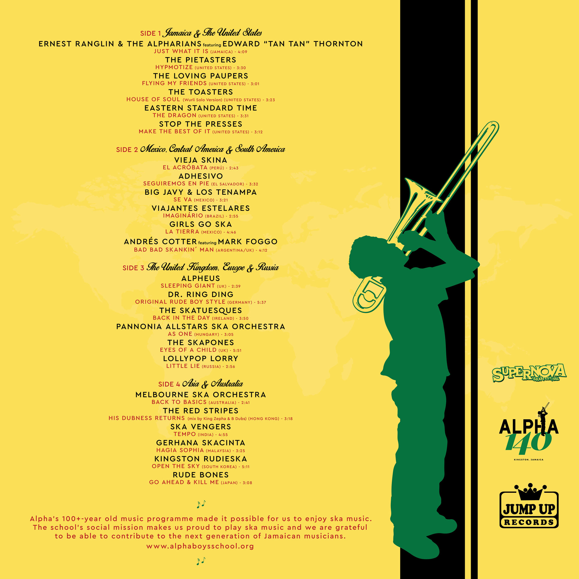 Ska Cares - 2xLP Back Cover