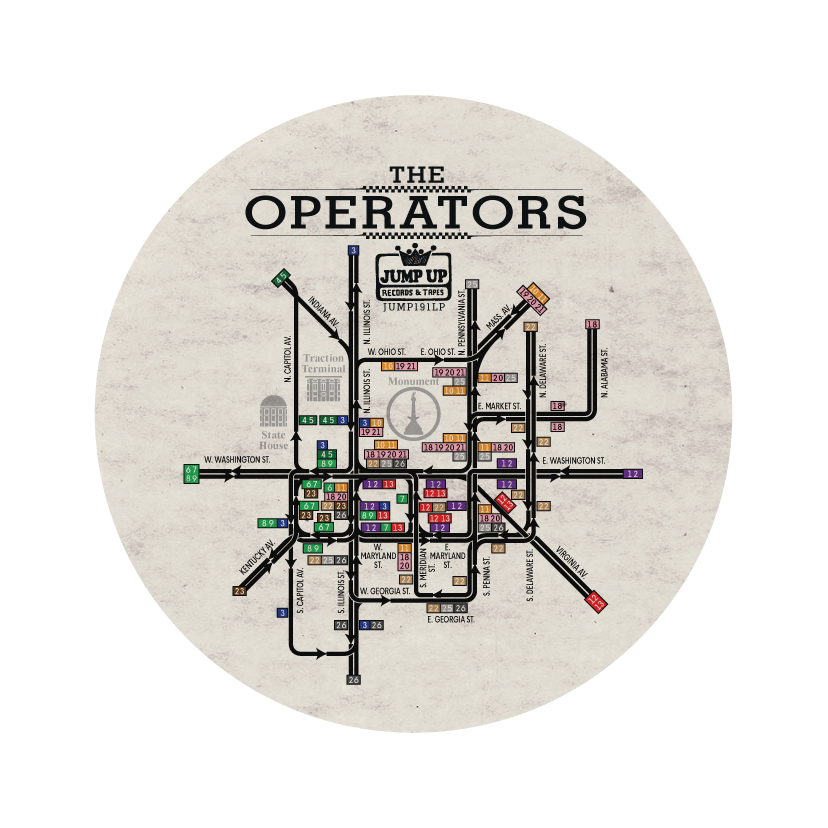 The Operators - Self-Titled Second Album - LP Side B Label