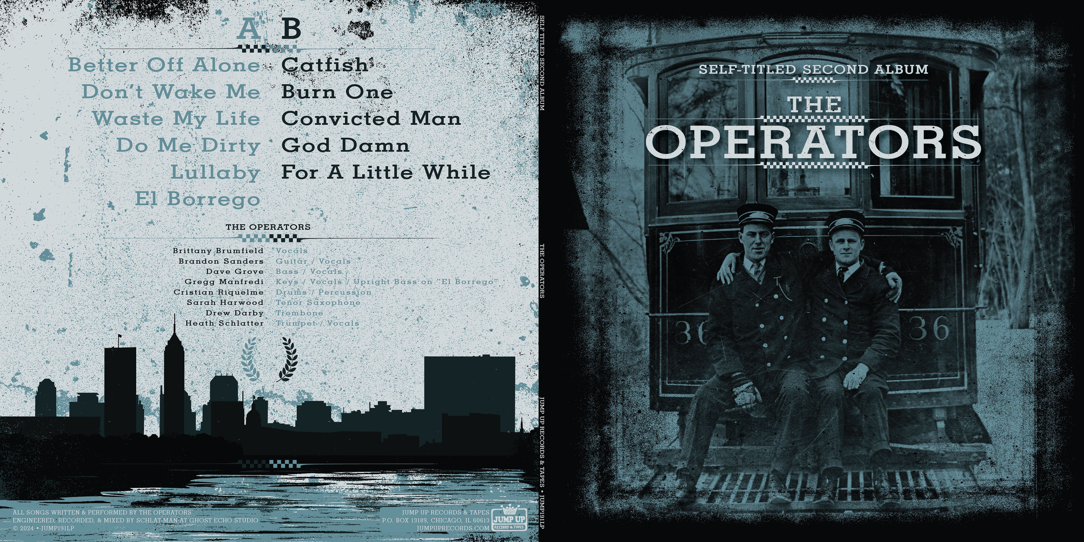 The Operators - Self-Titled Second Album - LP Sleeve Layout