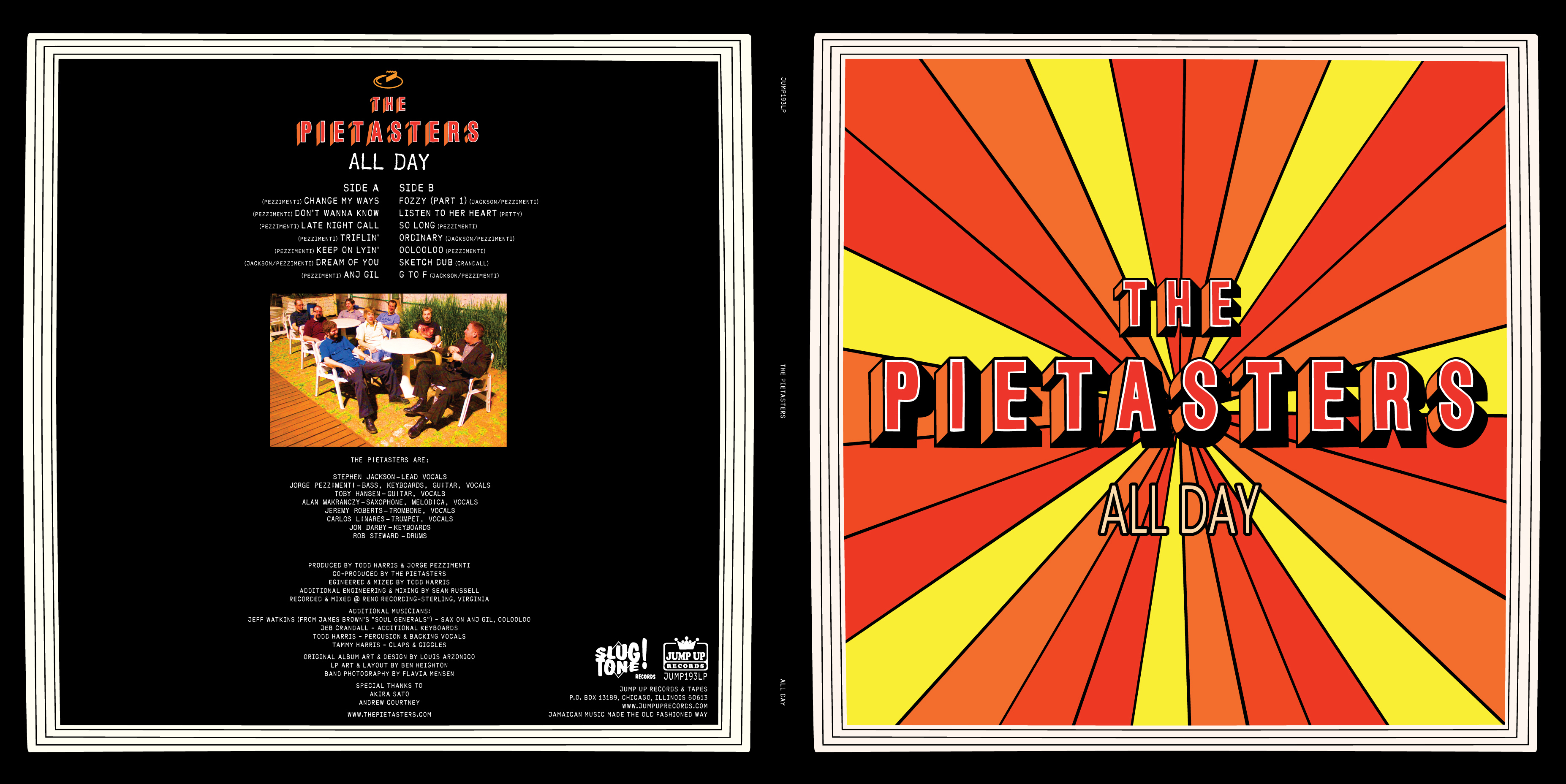 The Pietasters - All Day - LP Sleeve Layout