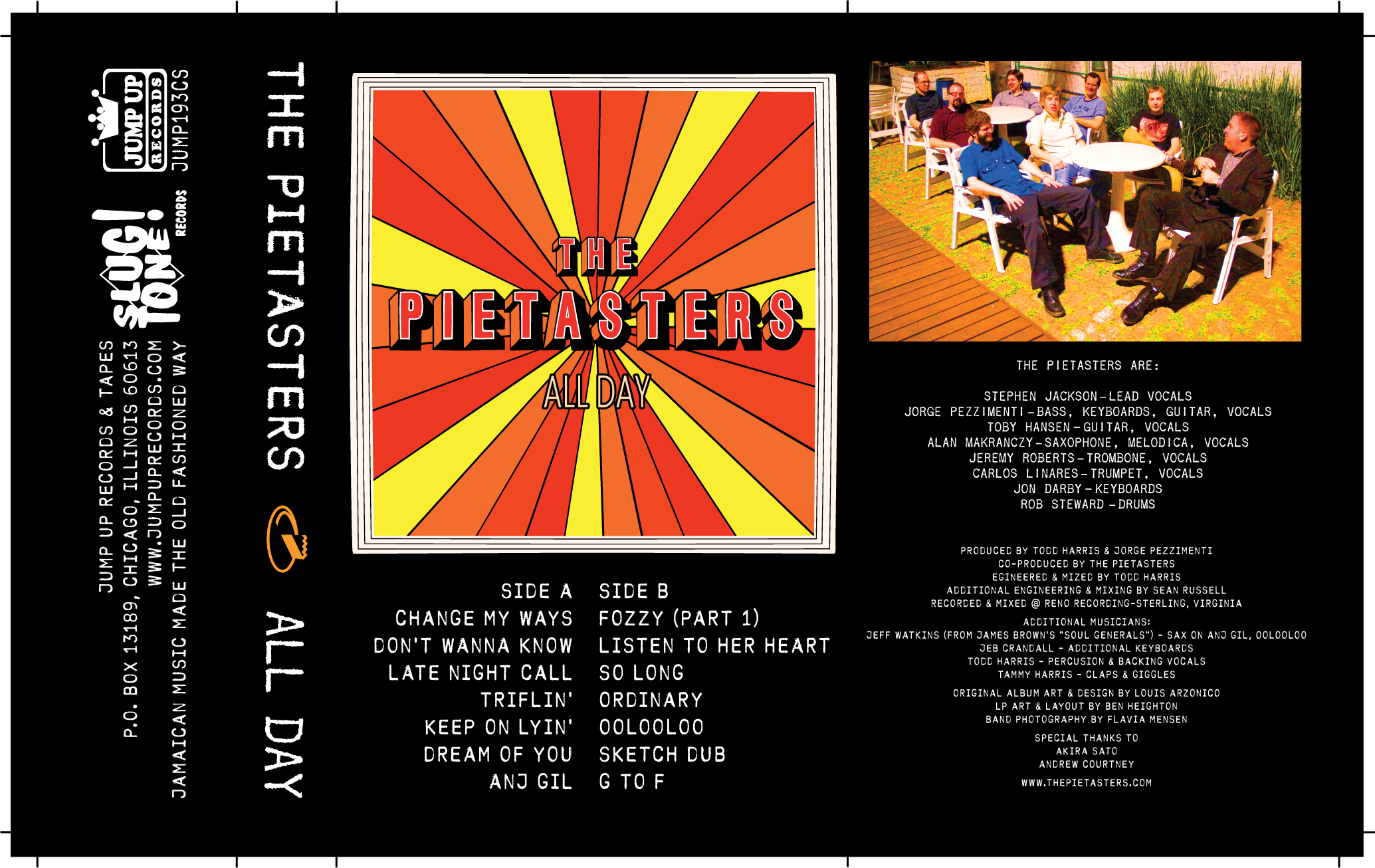 The Pietasters - All Day - Tape J-Card