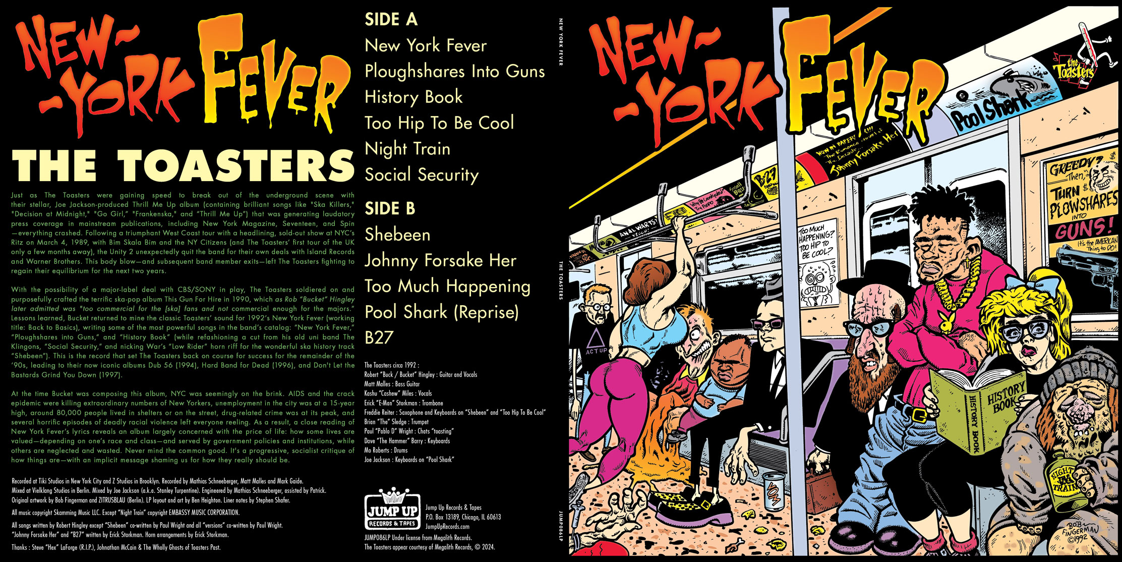 The Toasters - New York Fever - LP Sleeve Layout